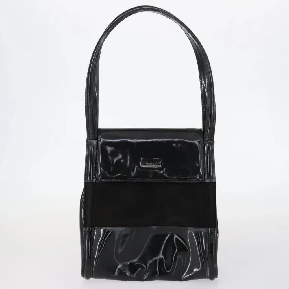 GUCCI Tote Bag Suede Canvas Nylon 4 Set Black Ivory Auth bs30282 - Picture 2 of 15